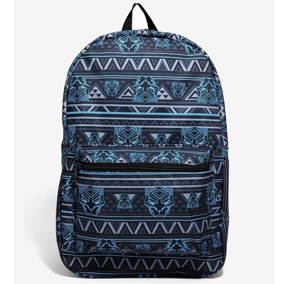 Hot Topic Handbags - New Hot Topic Marvel Black Panther Geometric Striped Character AOP Backpack